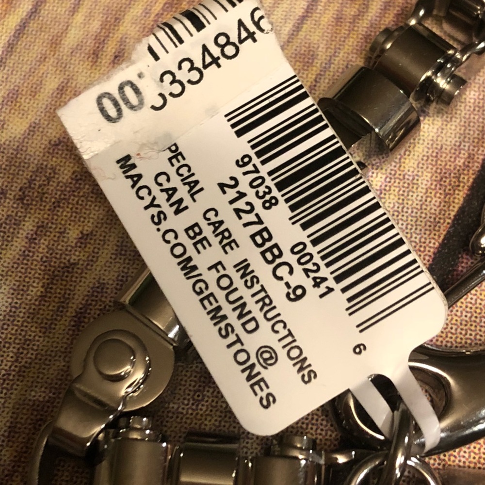 B&B Mens Bracelet 9" Axle Link Stainless Steel NWT - Picture 3 of 5